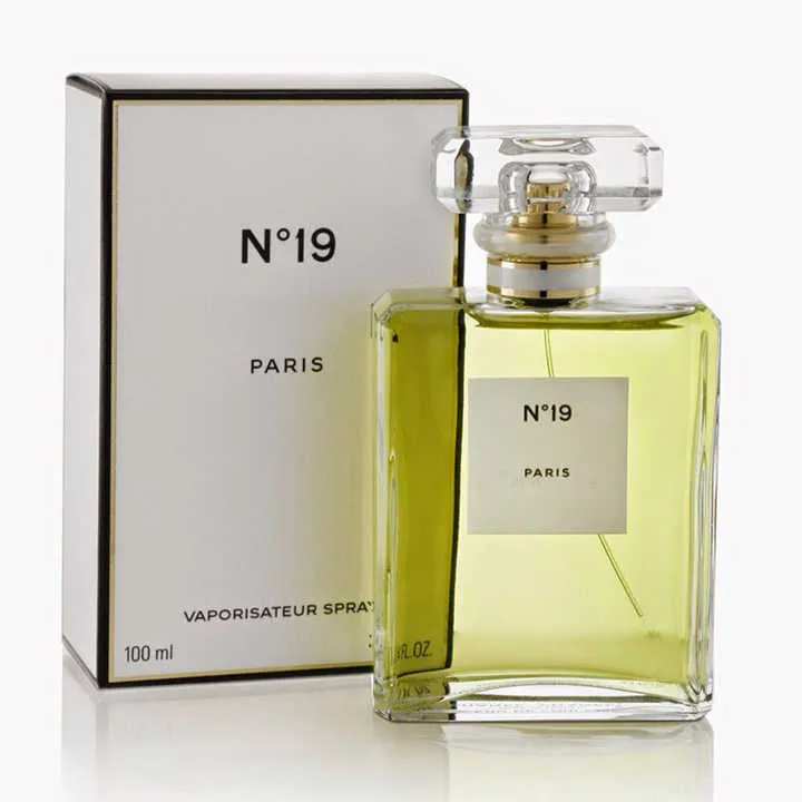 عطر كولونيا أو دو برفوم الأصلي عالي الجودة رقم 19 للنساء برائحة الليمون والخزامى والورد في زجاجة رذاذ زجاجية High Quality Original No.19 Eau De Parfum Cologne Women's Fragrance with Lemon Lavender Rose Aromas in Glass Mist Bottle