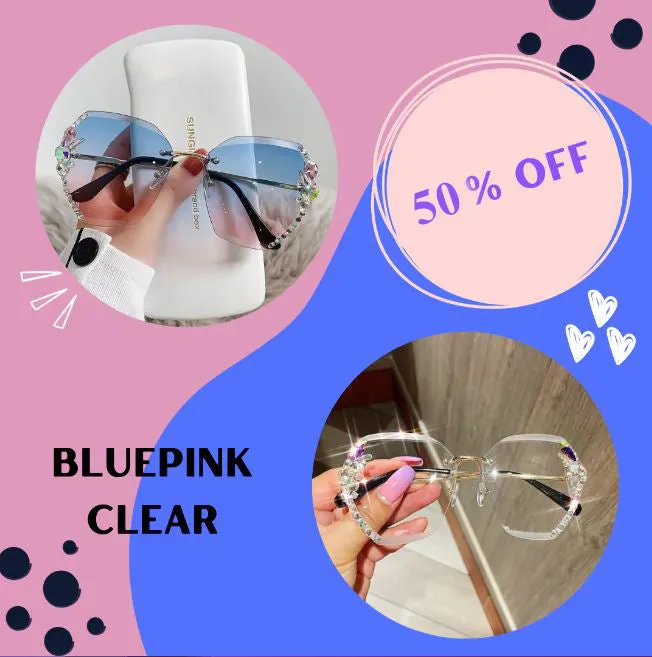 2022 Woman Rimless Diamond Sunglasses