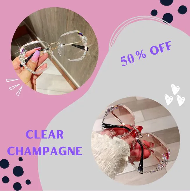 2022 Woman Rimless Diamond Sunglasses