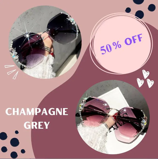 2022 Woman Rimless Diamond Sunglasses