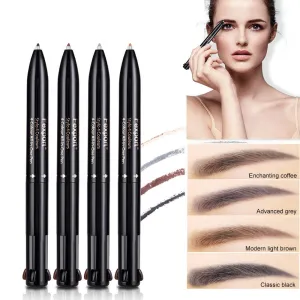4-in-1 Waterproof Eyebrow Pencil & Eyeliner - Multi-Color, Smudge-Proof