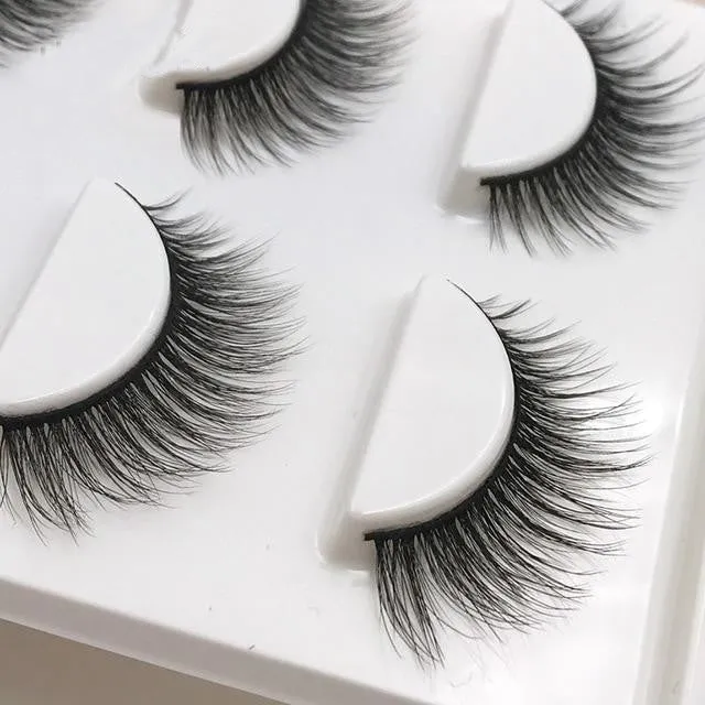 5 Pairs/Set Magnetic Eyelashes. False Lashes for Repeated Use and liquid Eyeliner With Tweezer Makeup Set.