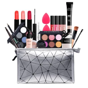 All-in-One Holiday Gift Makeup Set Cosmetic Essential Starter Bundle Include Eyeshadow Palette Lipstick Concealer Blush Mascara Foundation Face Powder - Makeup Kit for Women Full Kit