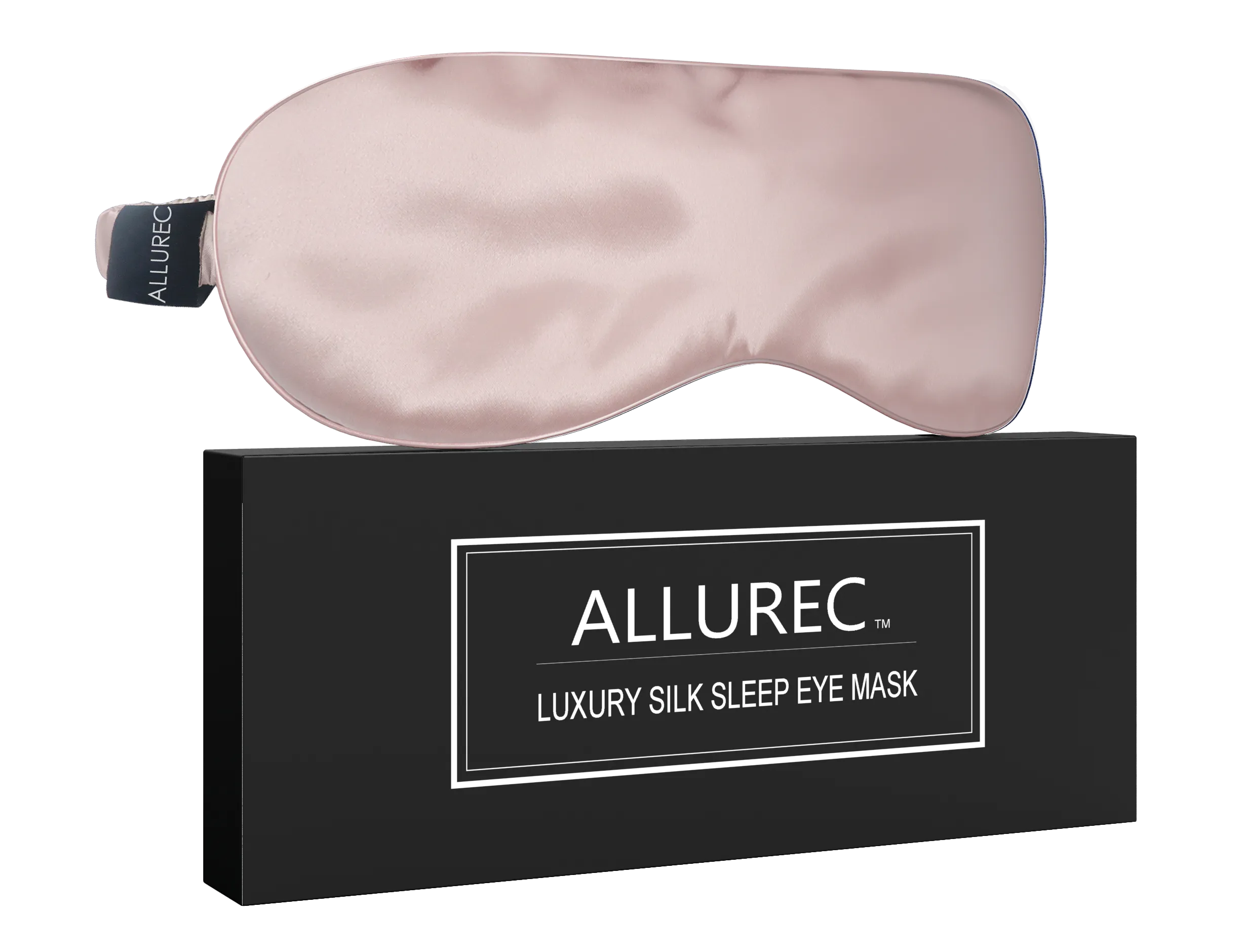 ALLUREC™ Luxury 100% Mulberry Silk Sleep Eye Mask. Top Grade 6A 22 Momme Long Silk.