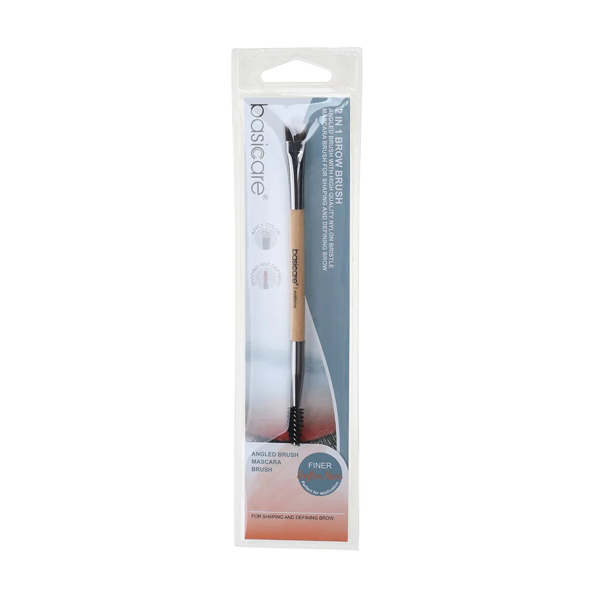 Basicare 2-in-1 Eyebrown/Mascara Duo Brush