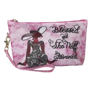 Blessed and Sho'Nuff Favored Cosmetic Pouch