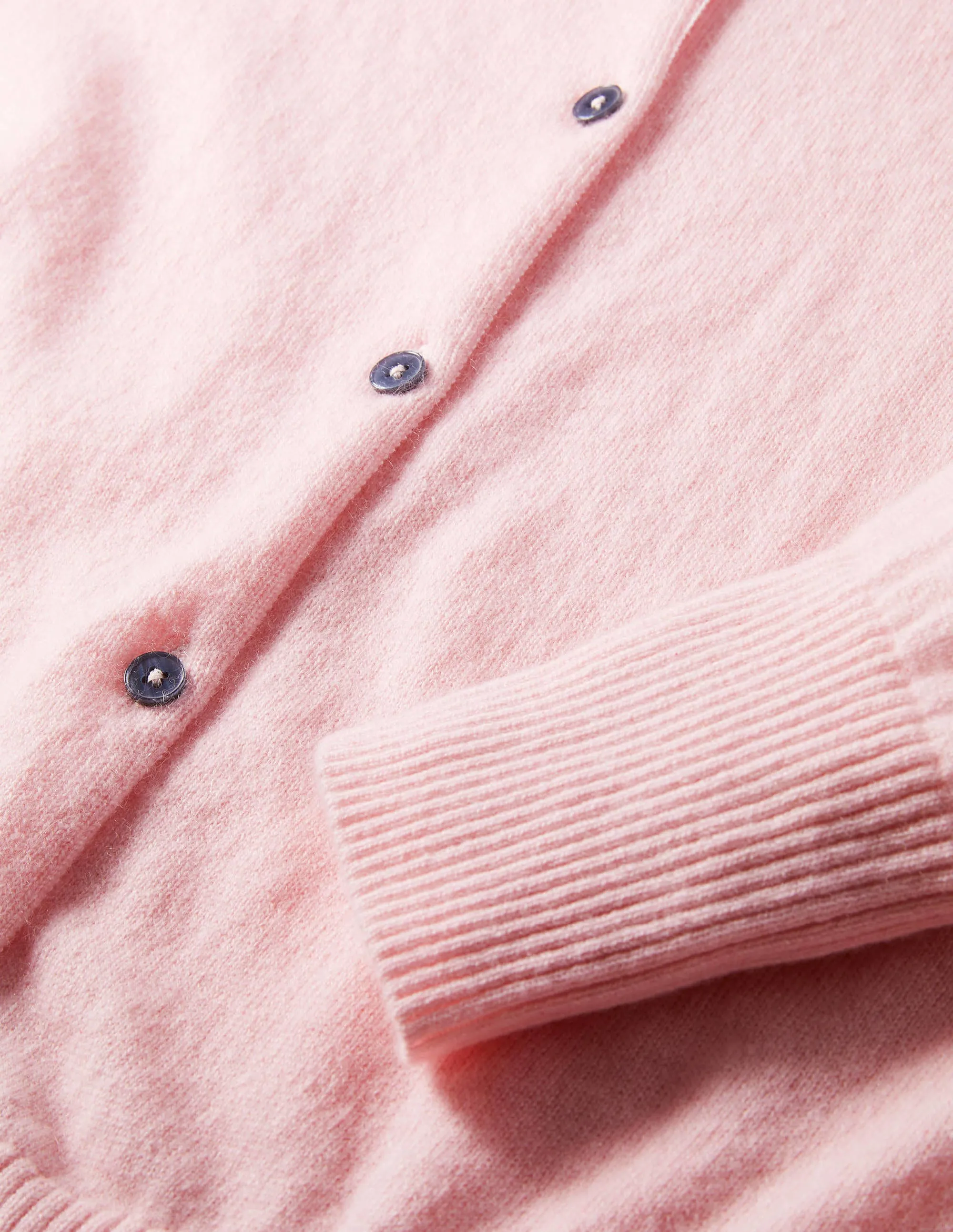Cashmere Cropped Cardigan-Pink Blush