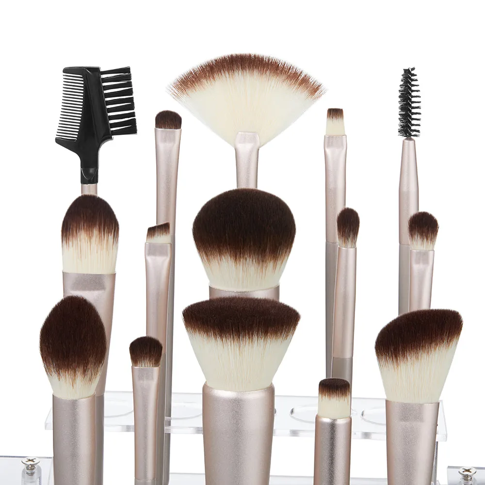 Colorful 15pcs Makeup Brush Set T255