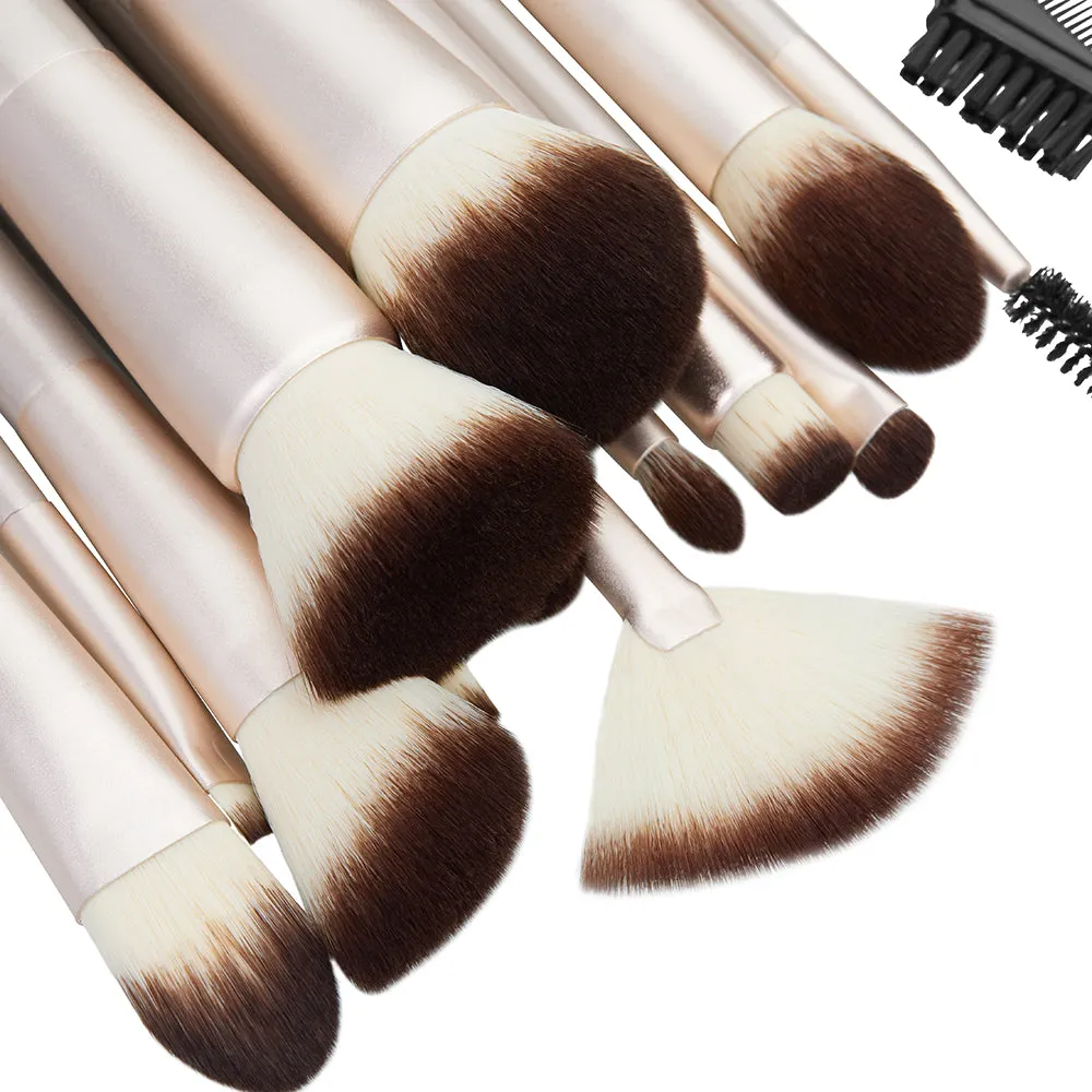 Colorful 15pcs Makeup Brush Set T255