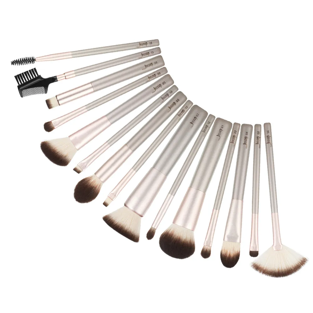 Colorful 15pcs Makeup Brush Set T255