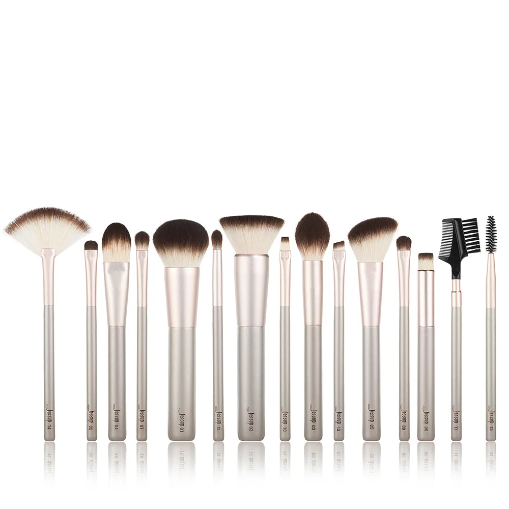 Colorful 15pcs Makeup Brush Set T255