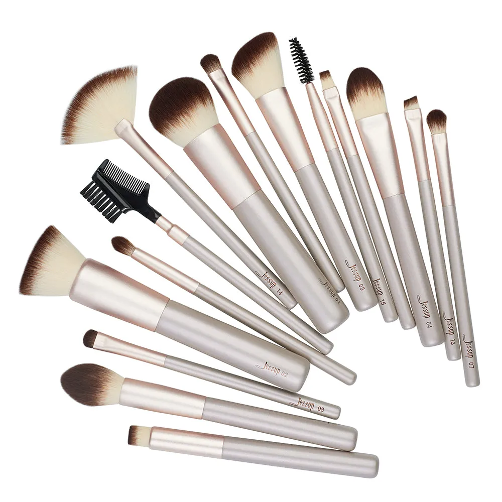 Colorful 15pcs Makeup Brush Set T255