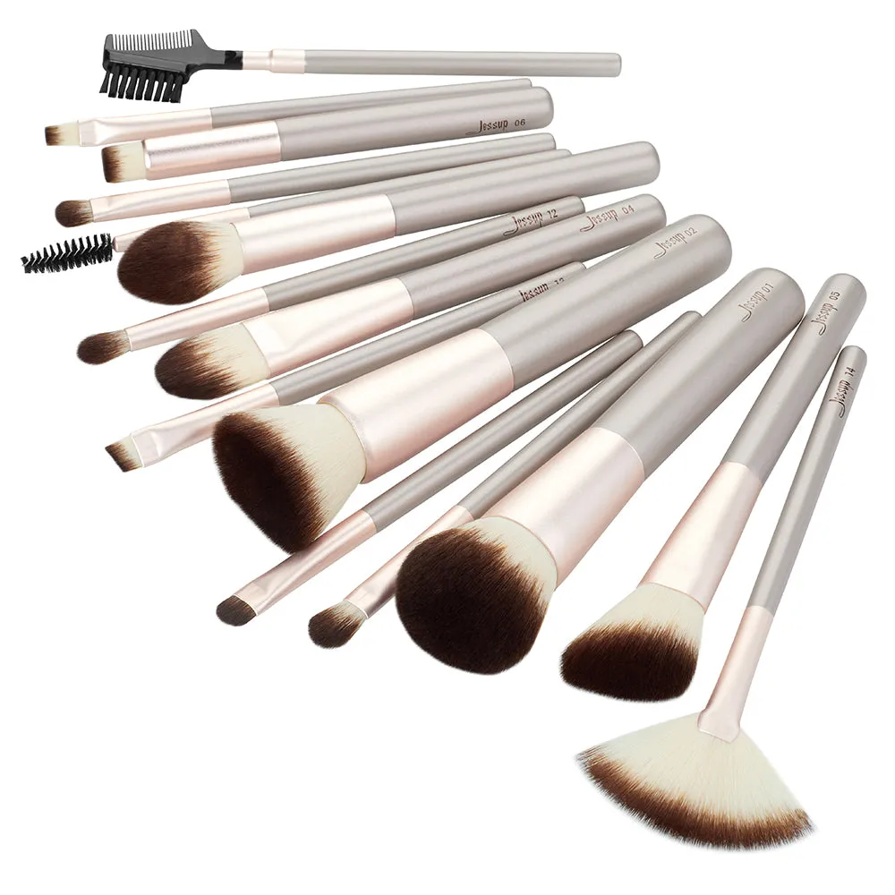 Colorful 15pcs Makeup Brush Set T255