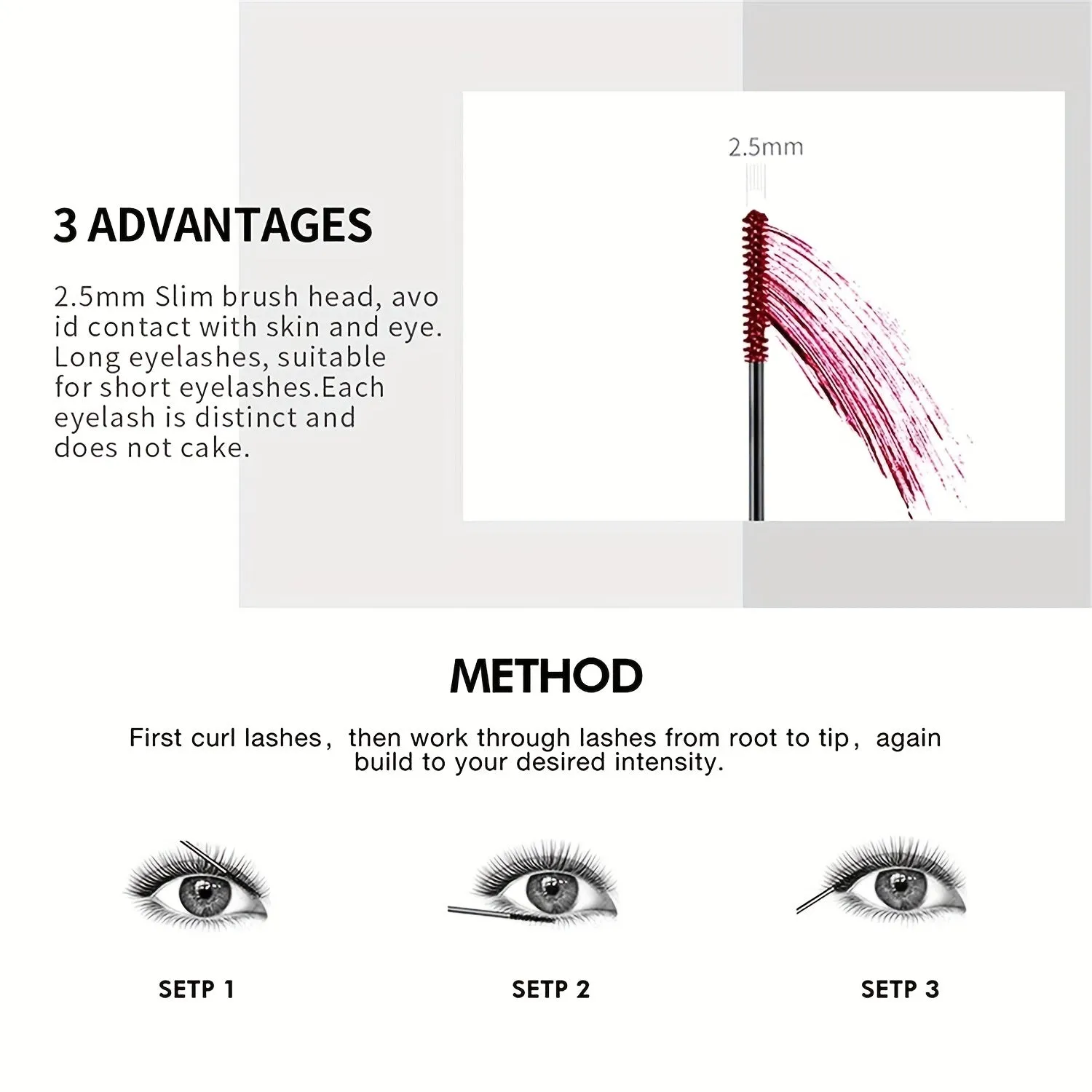 Colorful Waterproof Mascara for Bold Extended Eyelashes