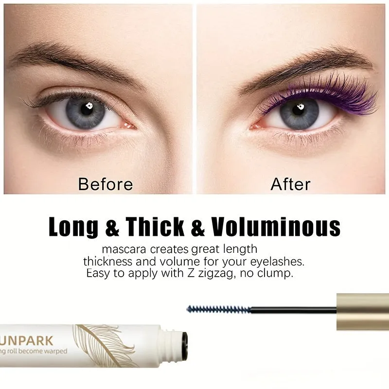 Colorful Waterproof Mascara for Bold Extended Eyelashes
