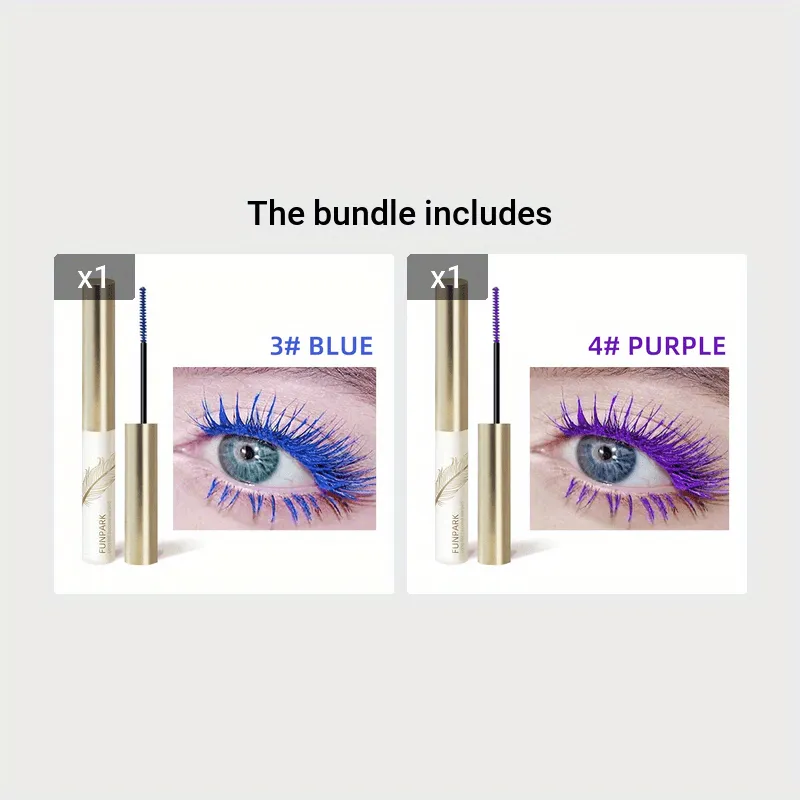 Colorful Waterproof Mascara for Bold Extended Eyelashes