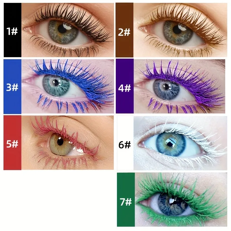 Colorful Waterproof Mascara for Bold Extended Eyelashes