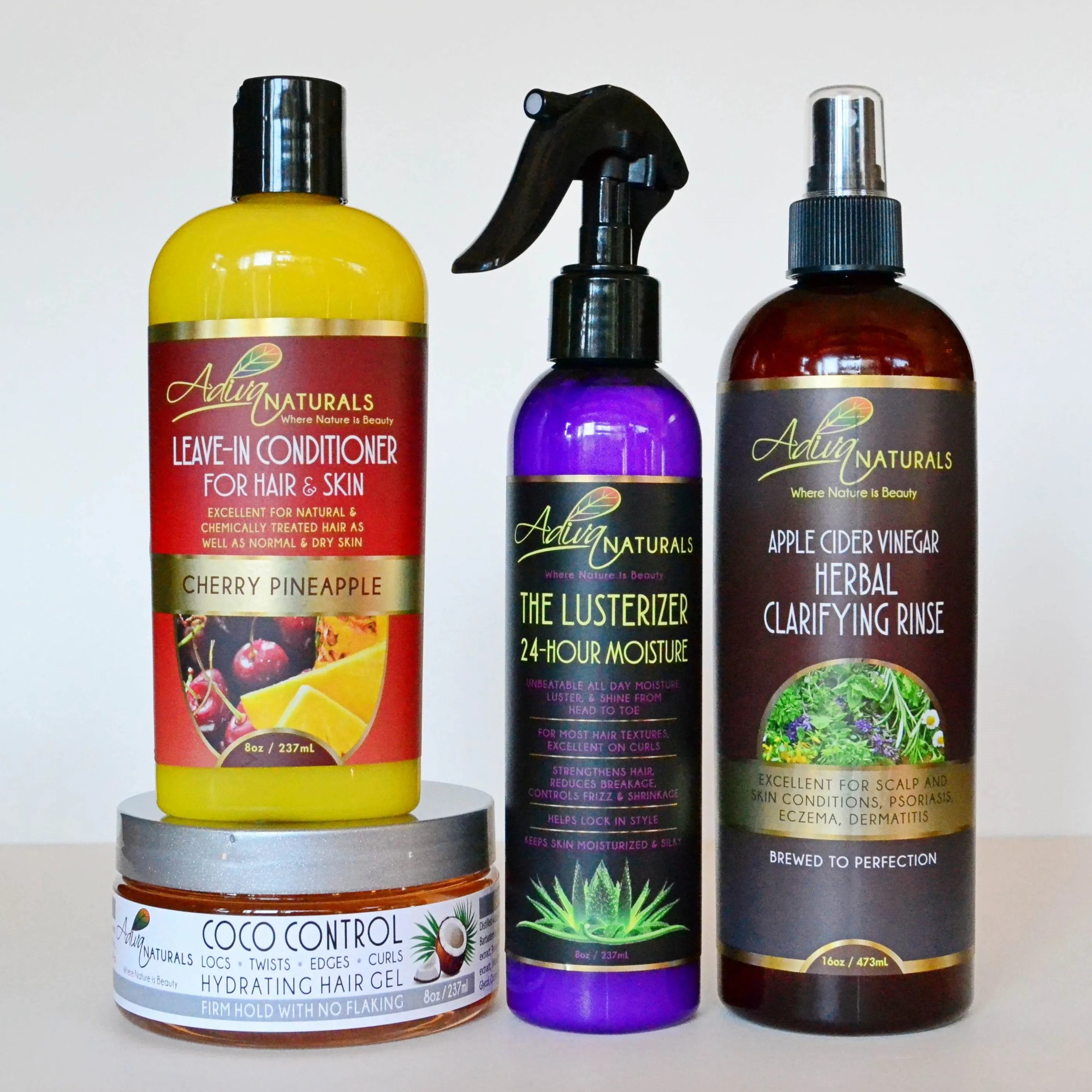 Complete Loc Care Kit: Adiva Naturals' Ultimate Hair & Skin Essentials (2 sizes | 5 Flavors)