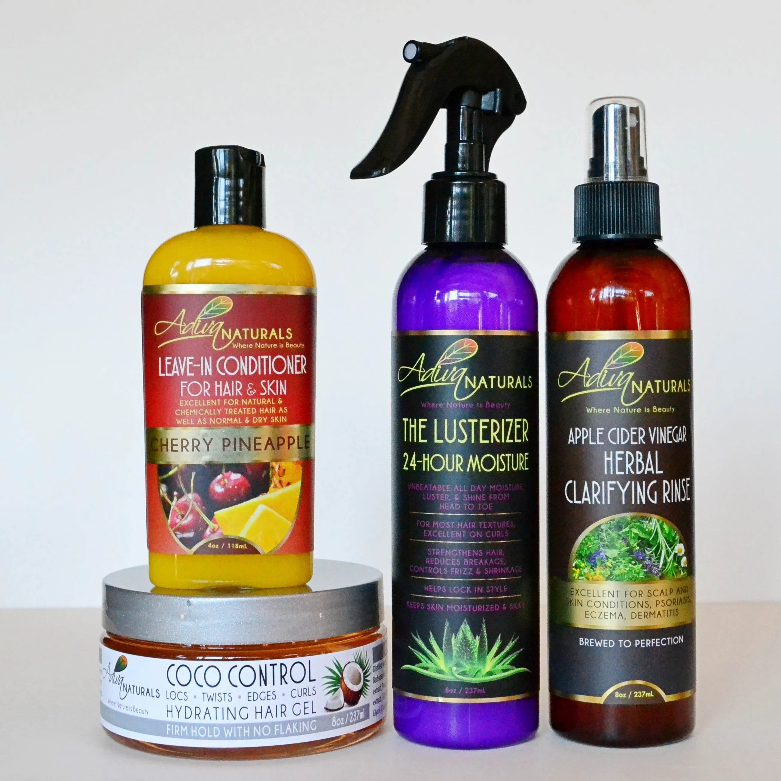 Complete Loc Care Kit: Adiva Naturals' Ultimate Hair & Skin Essentials (2 sizes | 5 Flavors)