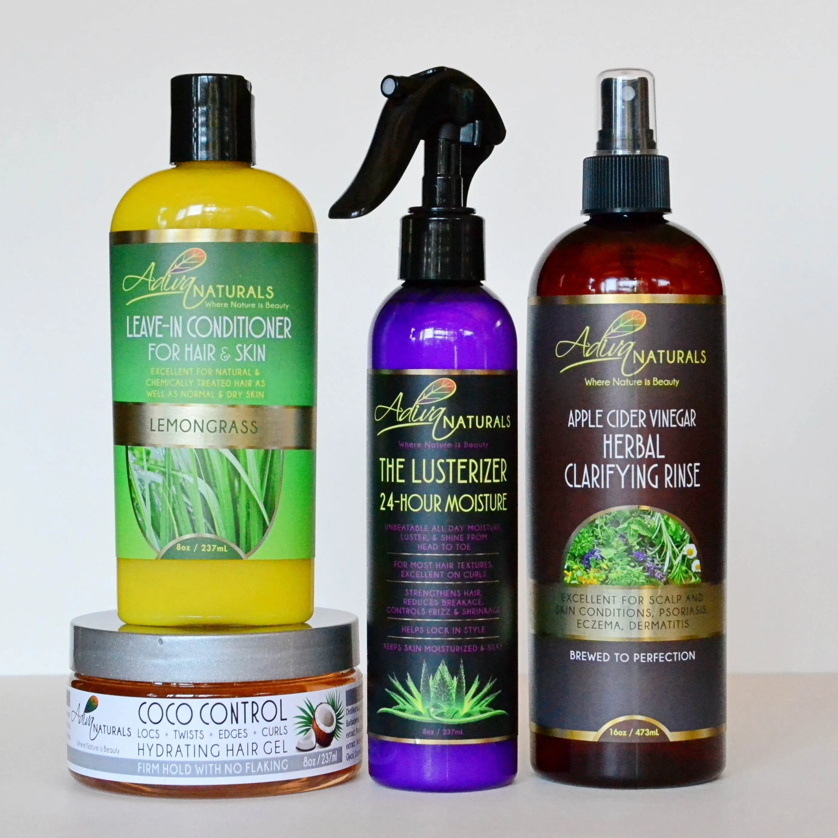Complete Loc Care Kit: Adiva Naturals' Ultimate Hair & Skin Essentials (2 sizes | 5 Flavors)