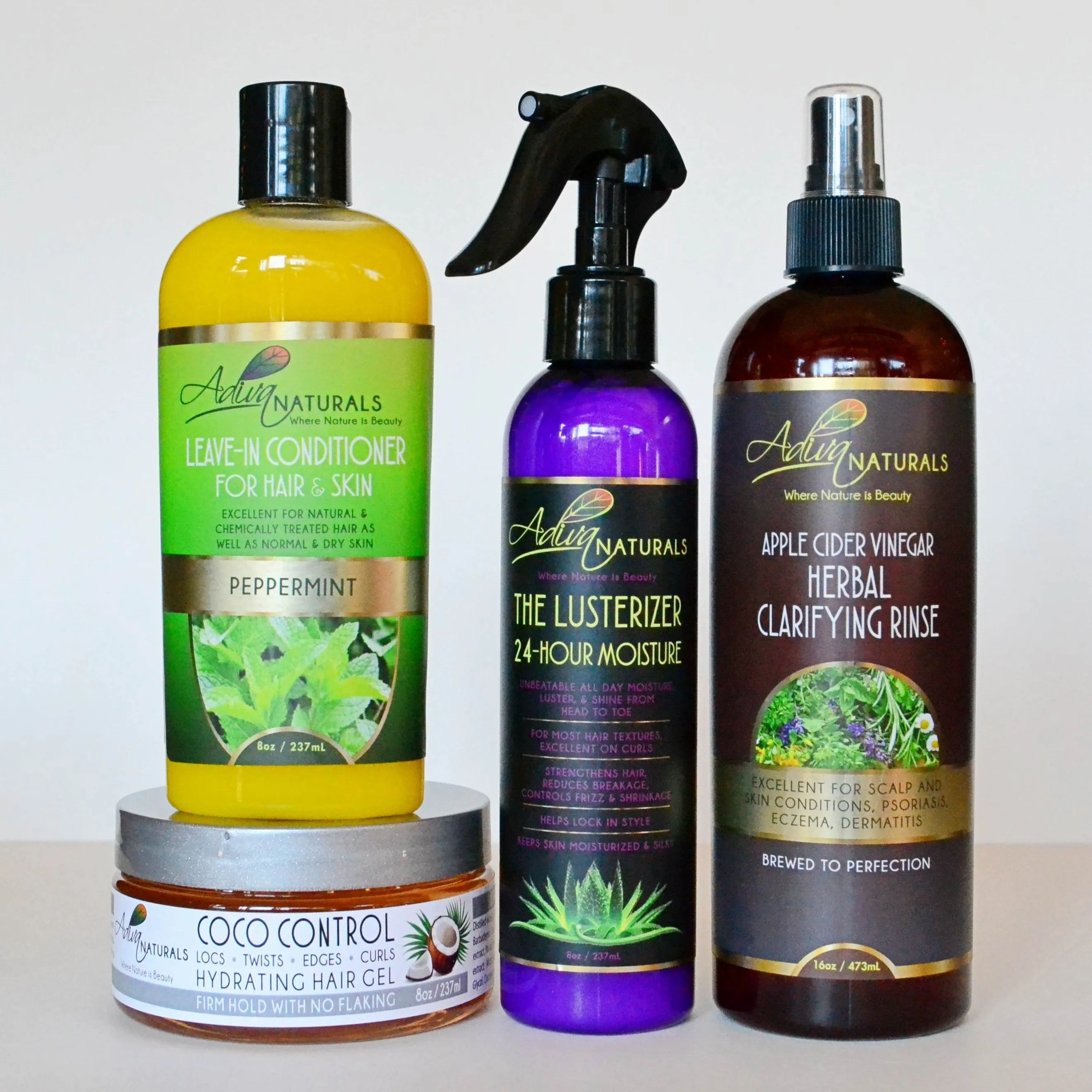 Complete Loc Care Kit: Adiva Naturals' Ultimate Hair & Skin Essentials (2 sizes | 5 Flavors)