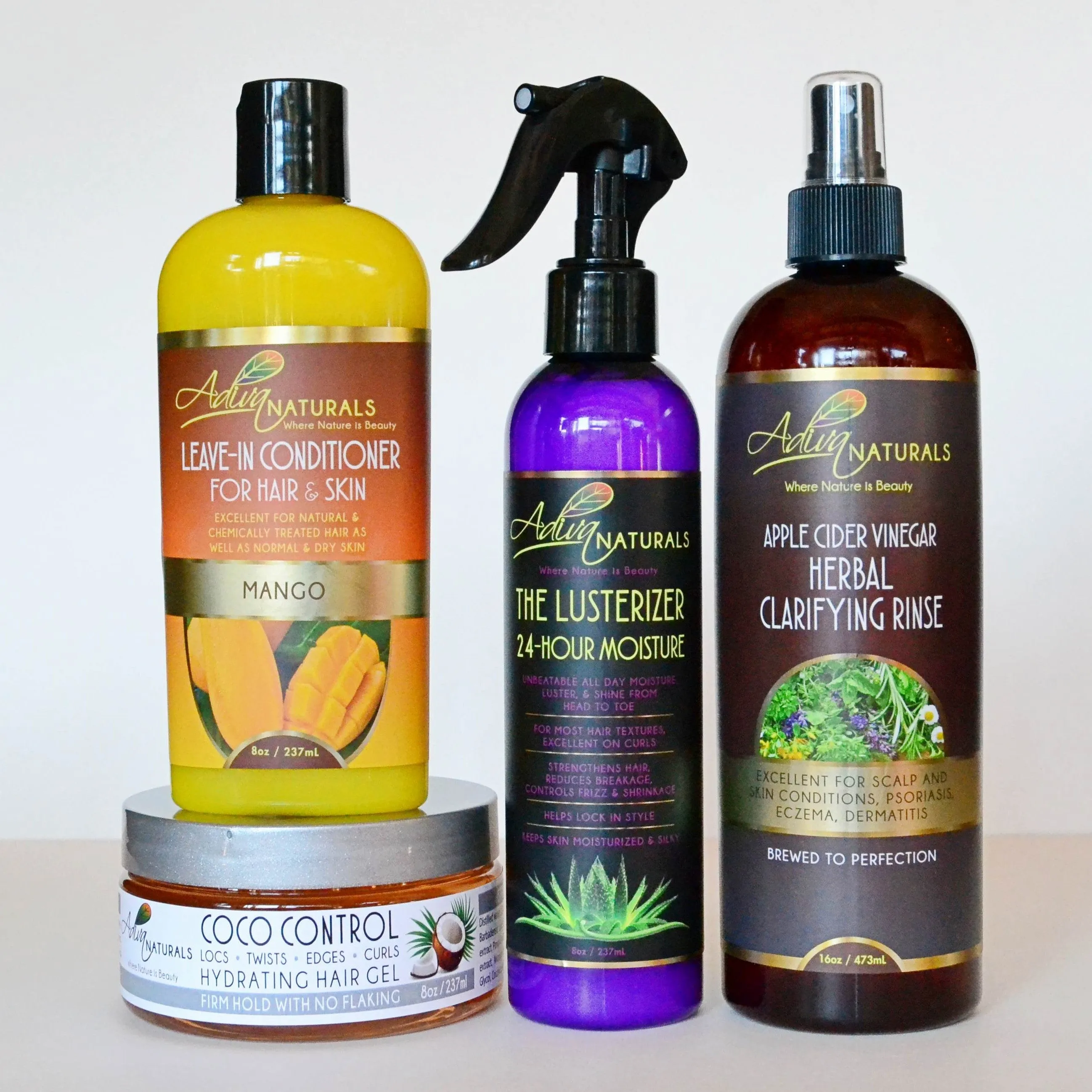 Complete Loc Care Kit: Adiva Naturals' Ultimate Hair & Skin Essentials (2 sizes | 5 Flavors)