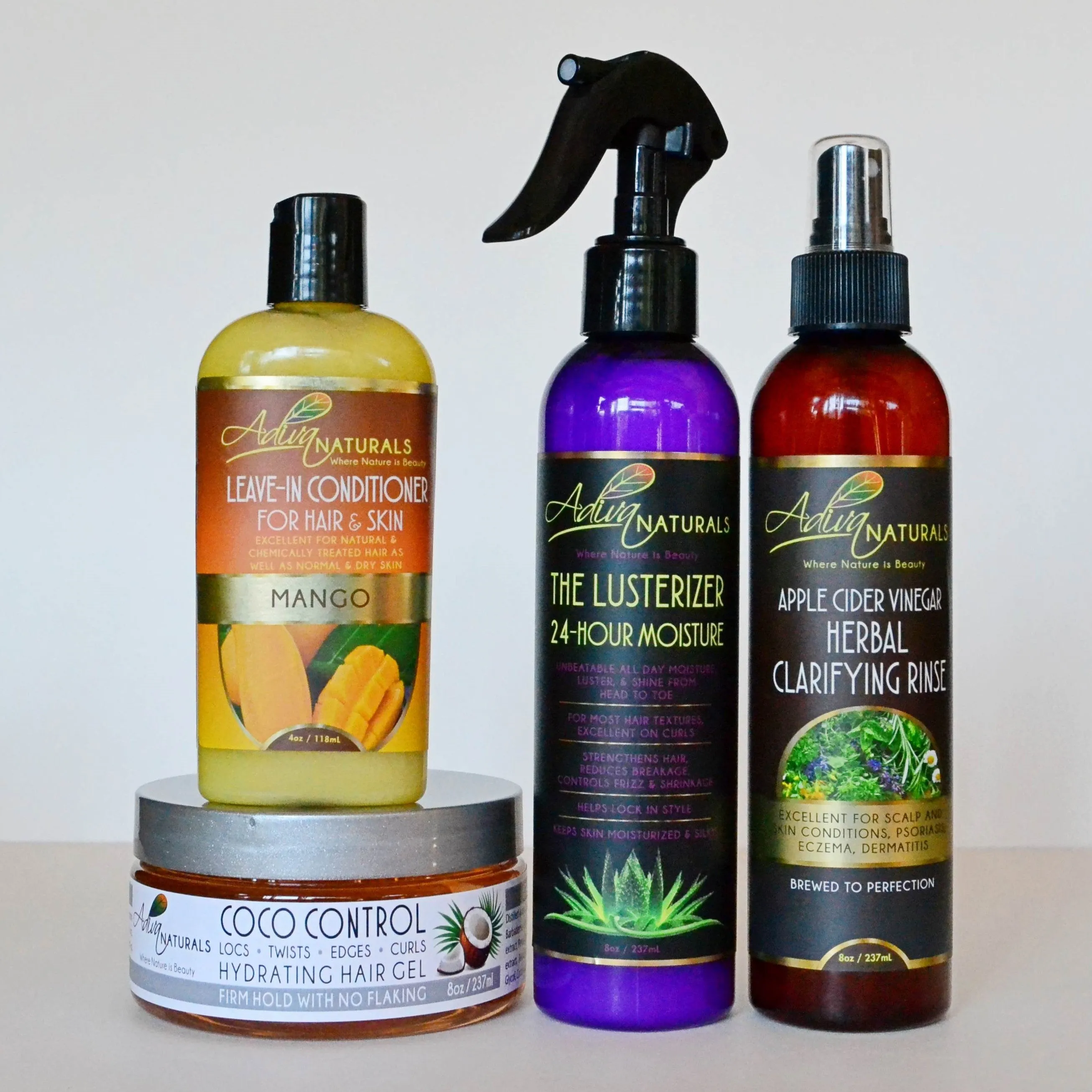 Complete Loc Care Kit: Adiva Naturals' Ultimate Hair & Skin Essentials (2 sizes | 5 Flavors)