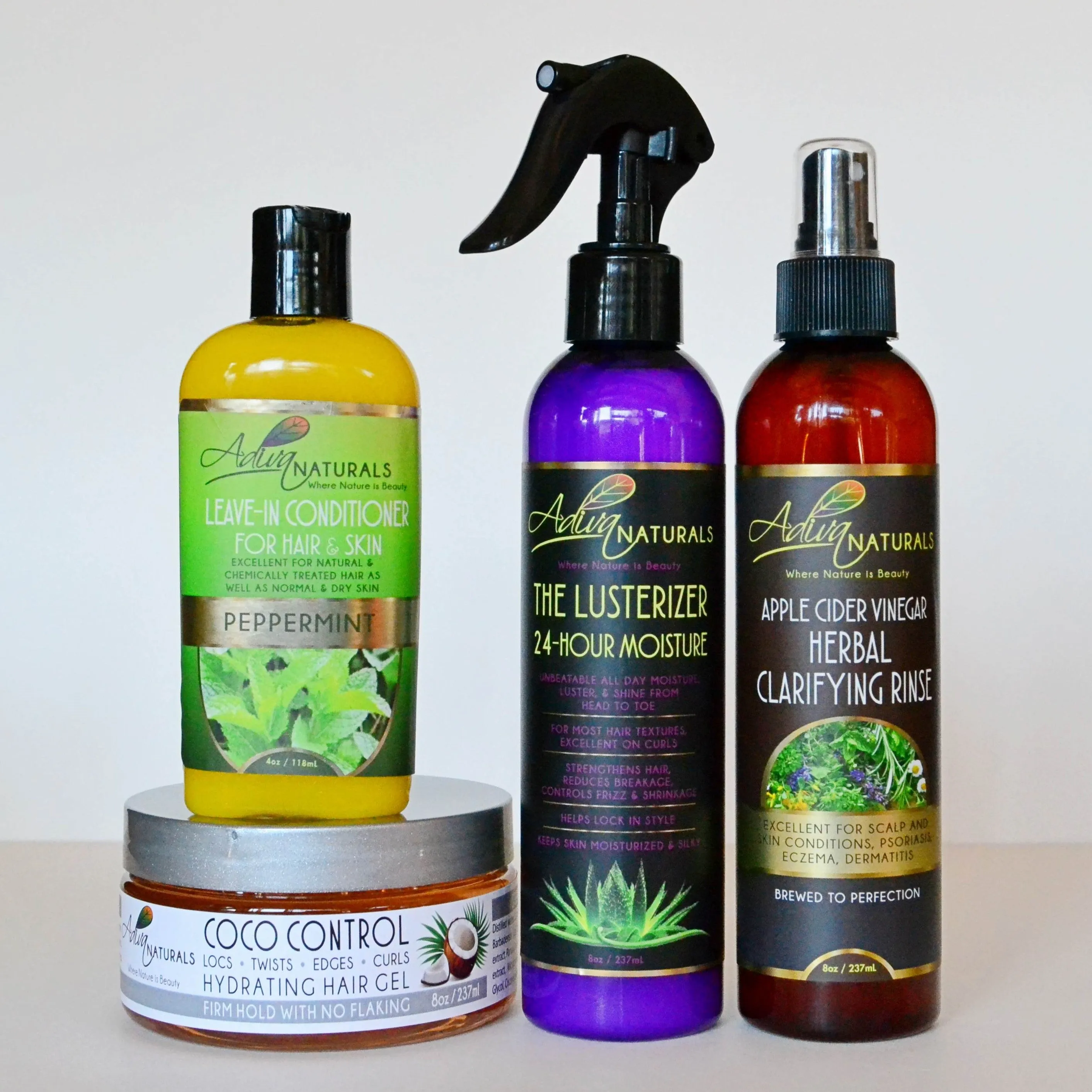 Complete Loc Care Kit: Adiva Naturals' Ultimate Hair & Skin Essentials (2 sizes | 5 Flavors)