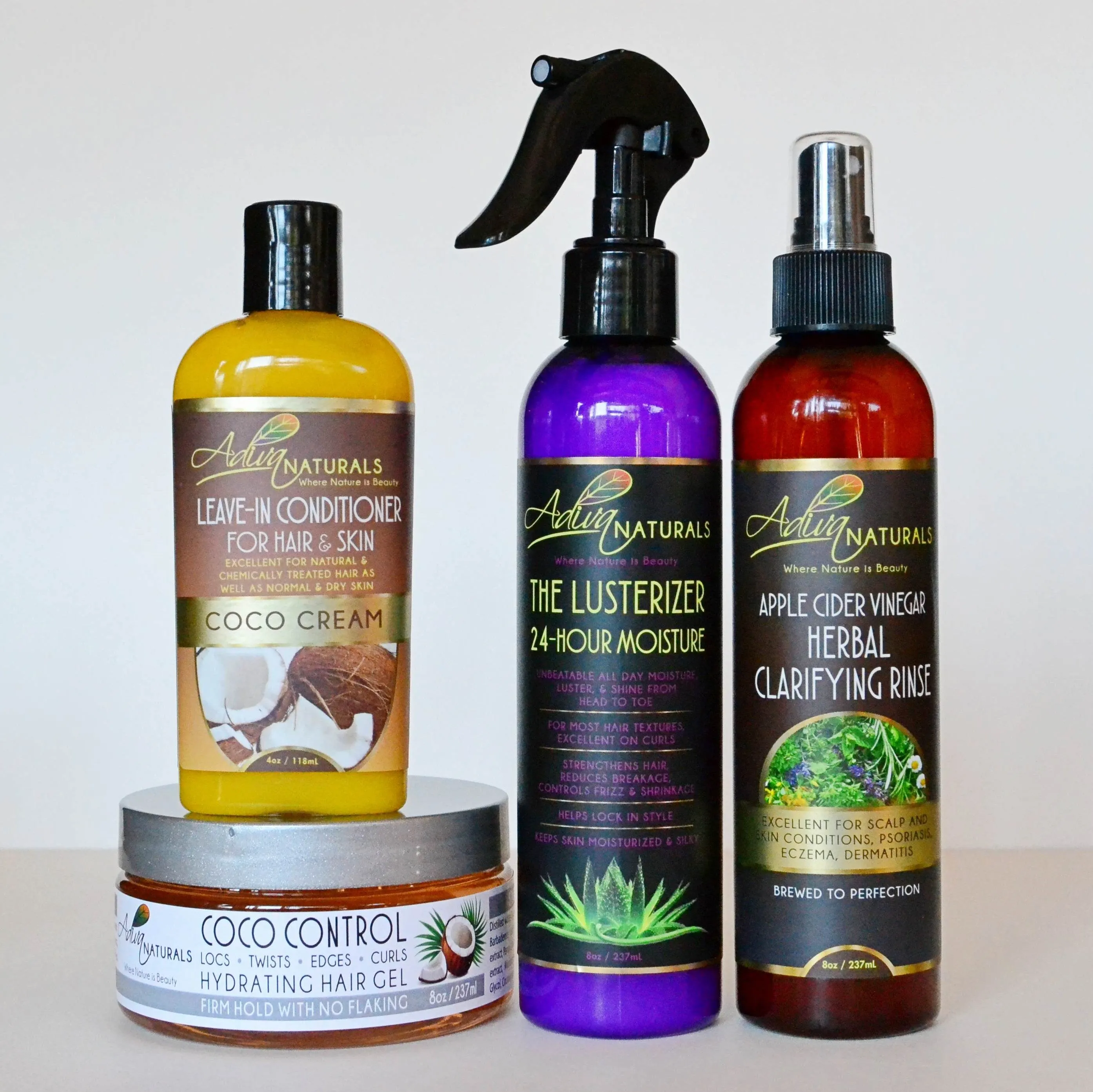 Complete Loc Care Kit: Adiva Naturals' Ultimate Hair & Skin Essentials (2 sizes | 5 Flavors)