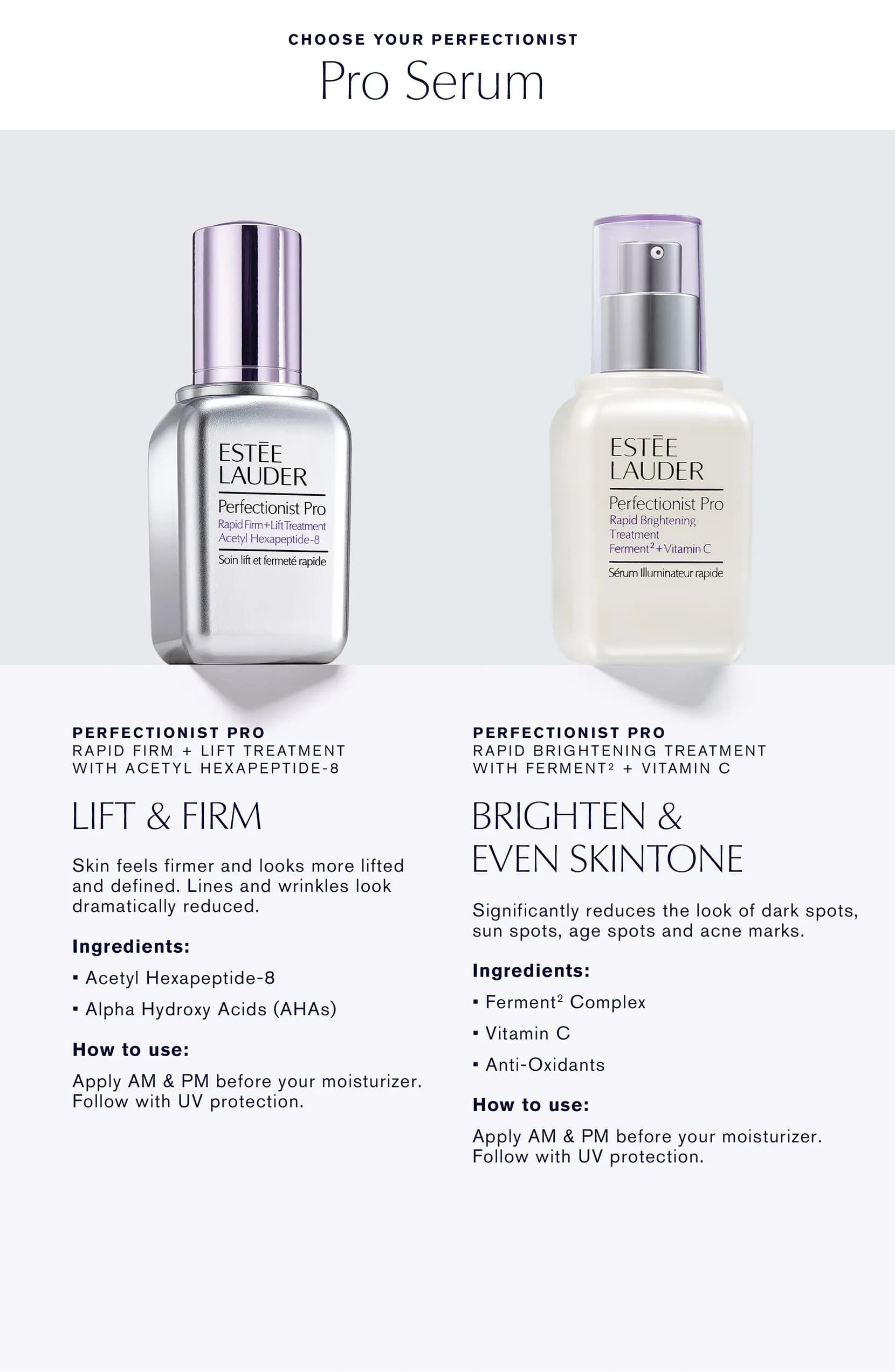 Estee Lauder Perfectionist Pro Rapid Brightening Treatment with Ferment²   Vitamin C, 1.7 FL OZ / 50 ML