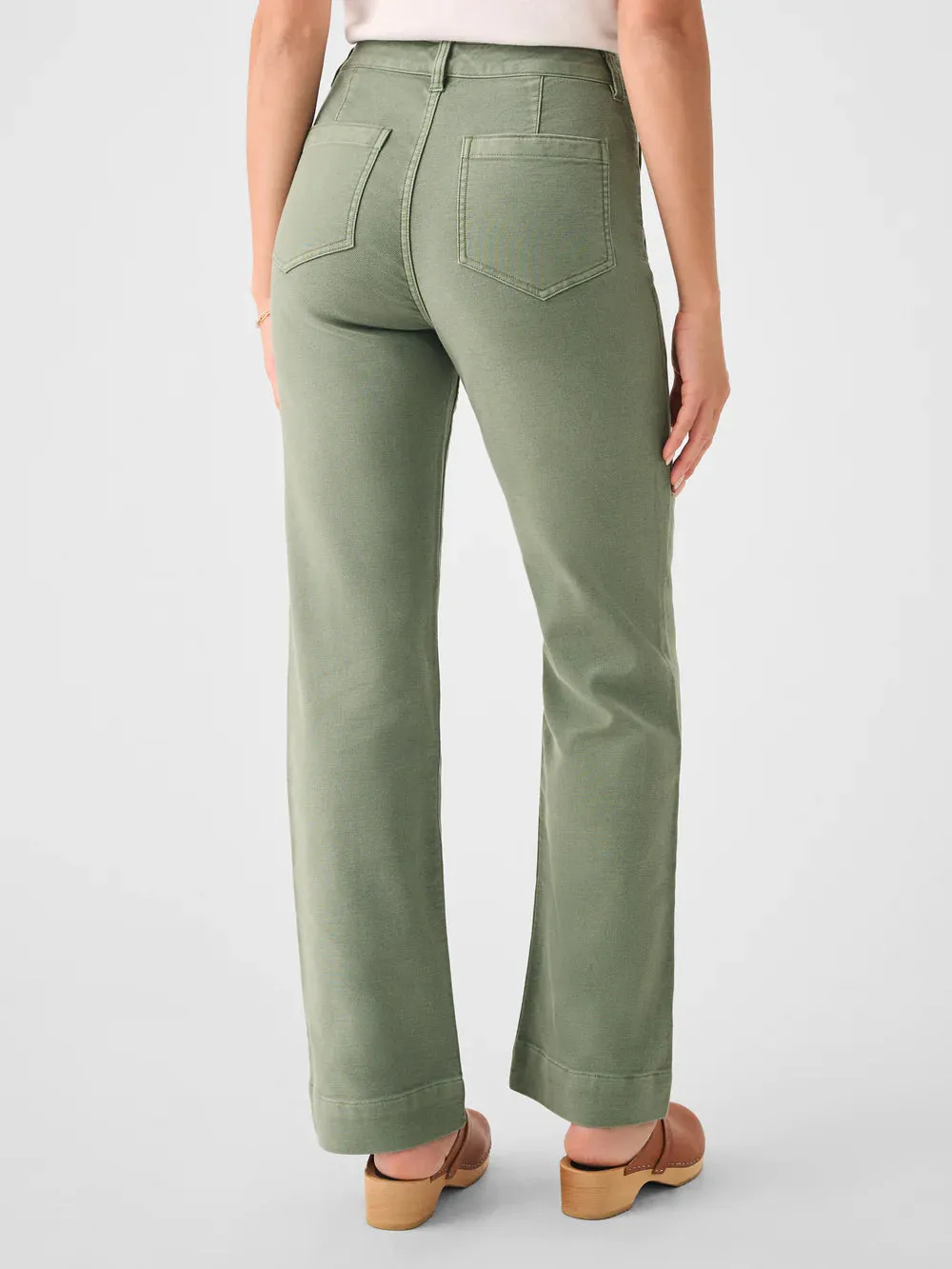 Faherty Stretch Terry Wide Leg Pant - Sea Spray
