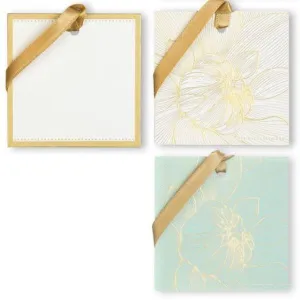 Gift Tag   Ribbons, Flower Power Design, Handmade, Silk Screened (Set of 12 Pieces)