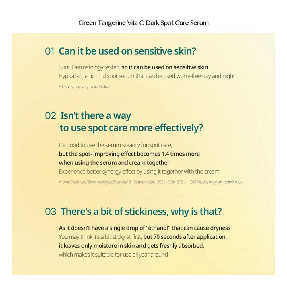 Green Tangerine Vita C Dark Spot Care Serum