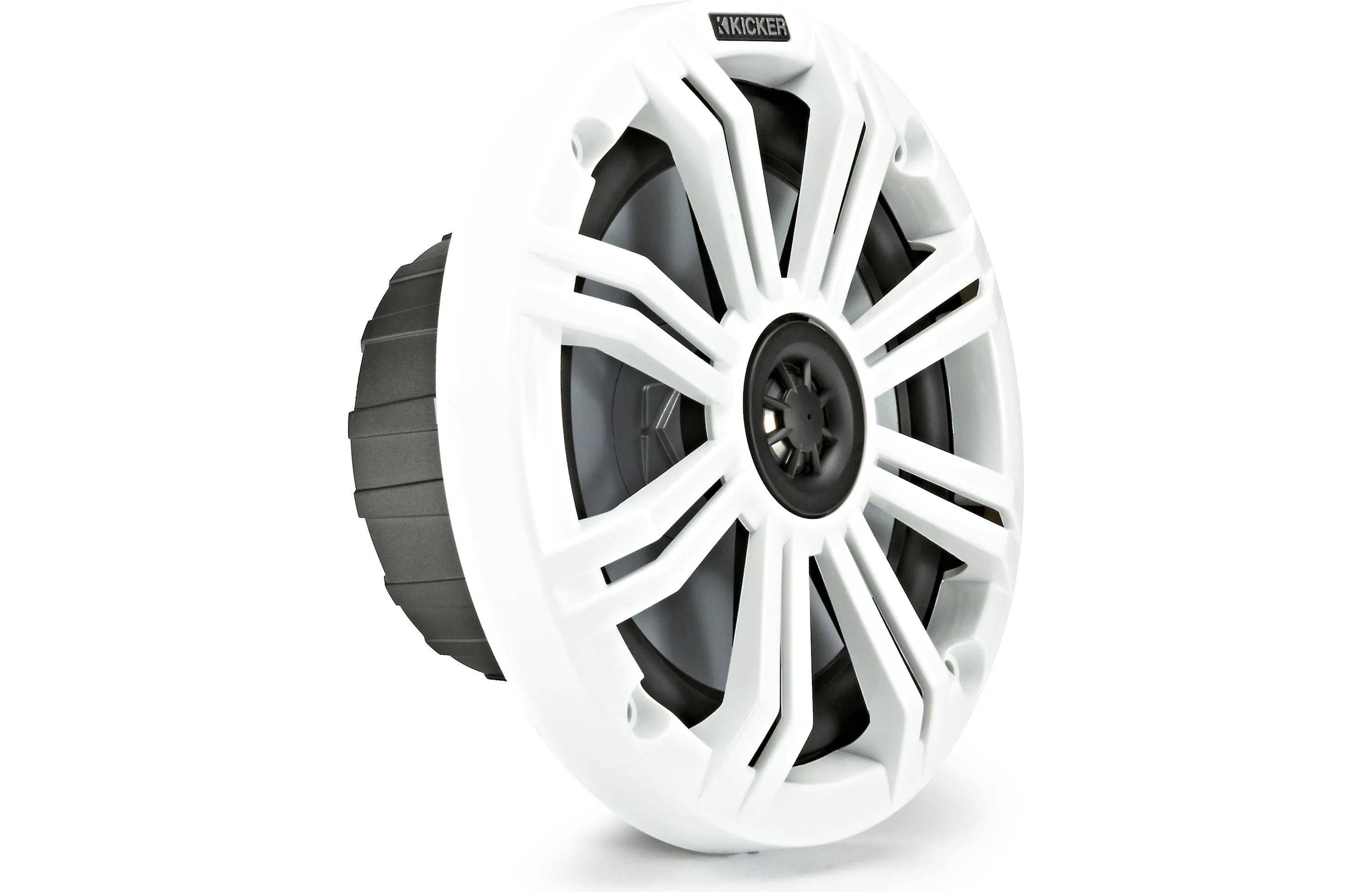 Kicker 45KM654 6-1/2" Marine Speakers With Charcoal And White Grilles (Pair)