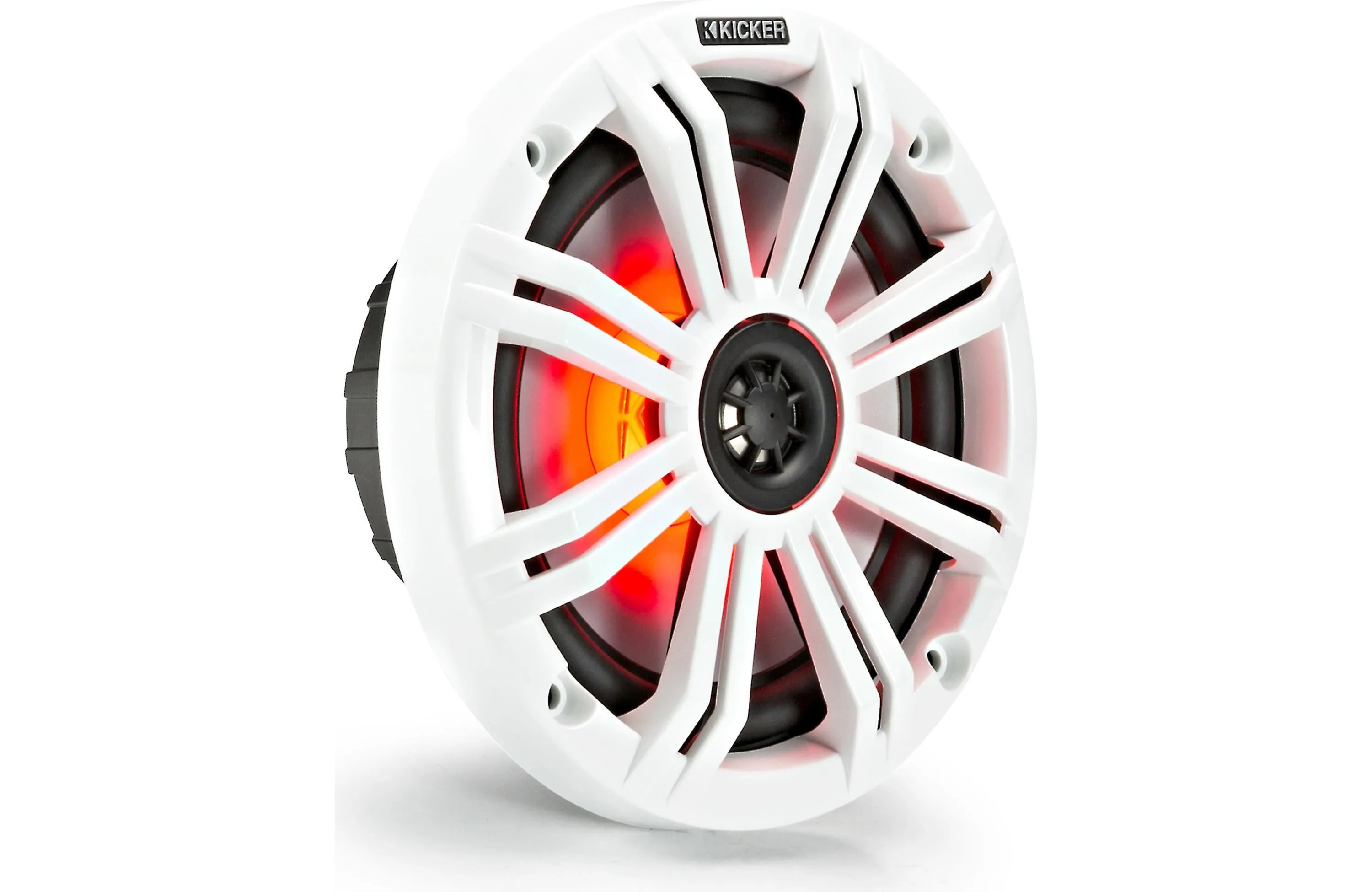 Kicker 45KM654L 6-1/2" 2-Way Marine Speakers With LED Lighting