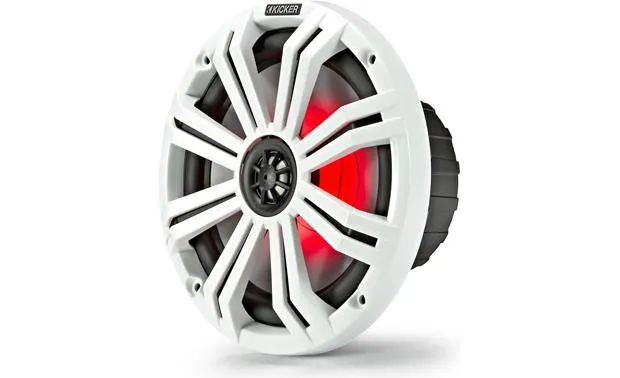 Kicker 45KM84L 8" Full-Range Marine Speakers With LED Lighting (Pair)