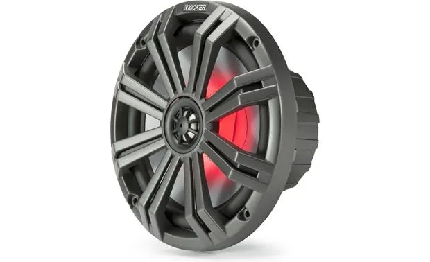 Kicker 45KM84L 8" Full-Range Marine Speakers With LED Lighting (Pair)