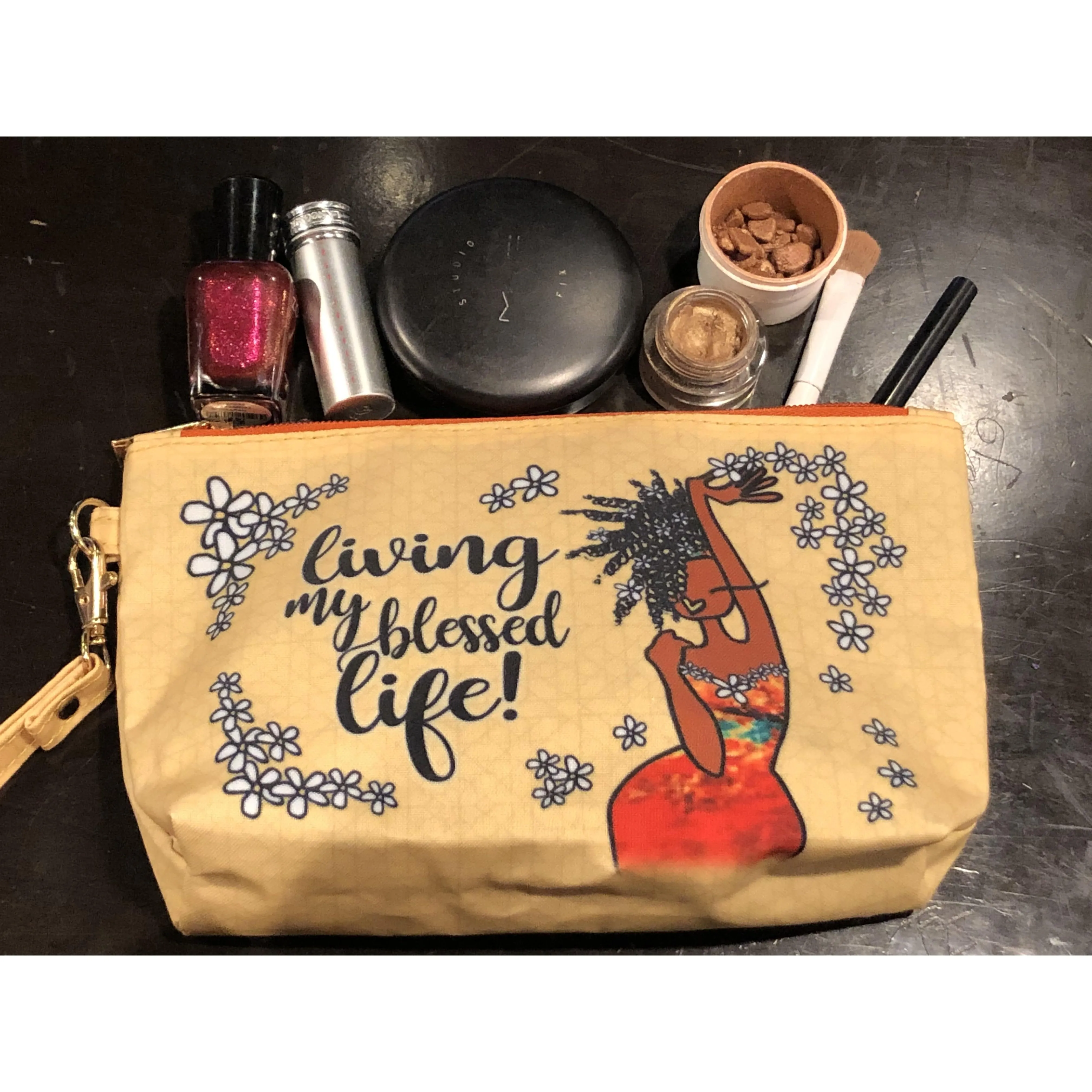 Living My Blessed Life Cosmetic Pouch