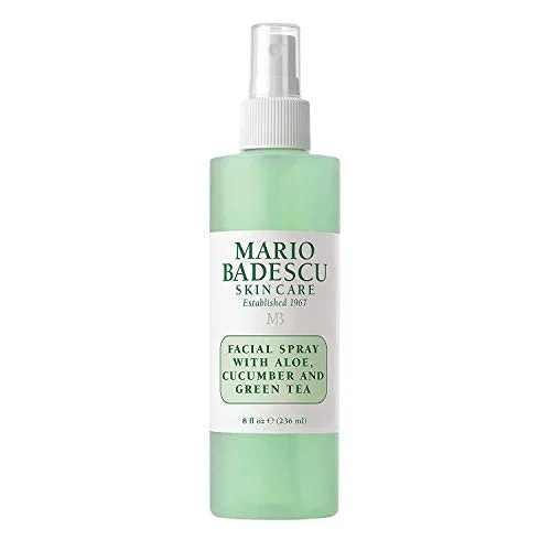 Mario Badescu Spritz Mist and Glow Facial Spray Trio Collection with Cucumber, Rose Water Lavender, Multi-Purpose Cooling Hydrating Face for All Skin Types, 4 Fl Oz (Pack of 3)