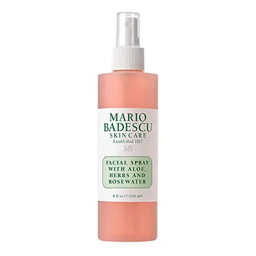 Mario Badescu Spritz Mist and Glow Facial Spray Trio Collection with Cucumber, Rose Water Lavender, Multi-Purpose Cooling Hydrating Face for All Skin Types, 4 Fl Oz (Pack of 3)