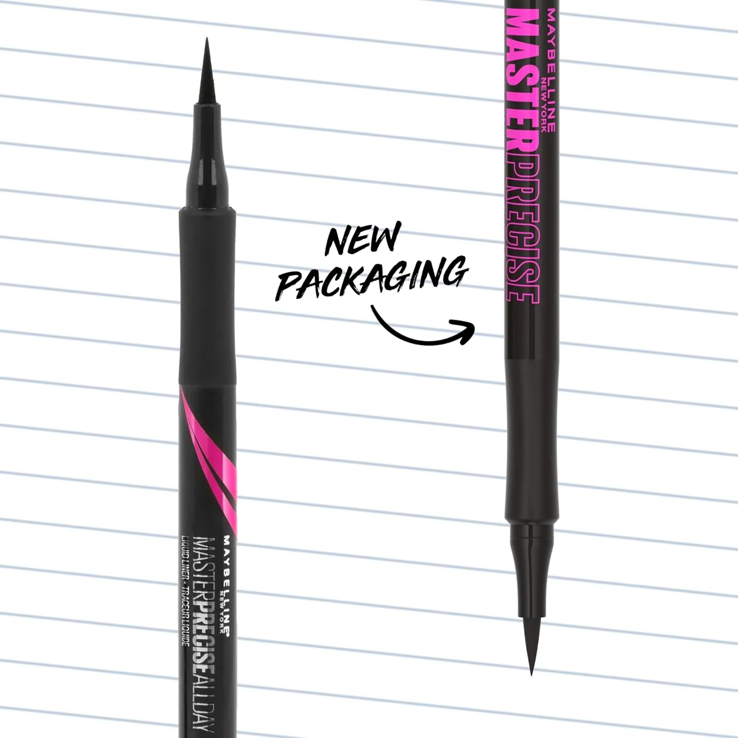 Maybelline Eyestudio Master Precise Waterproof Liquid Eyeliner - Smudge-Proof Black, 1 Count