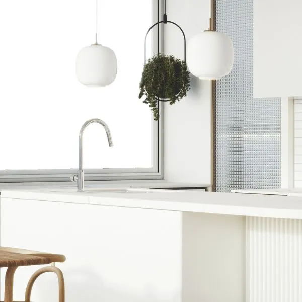 Meir Pinless Round Pull Out Kitchen Sink Mixer Tap Chrome