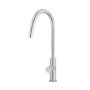 Meir Pinless Round Pull Out Kitchen Sink Mixer Tap Chrome