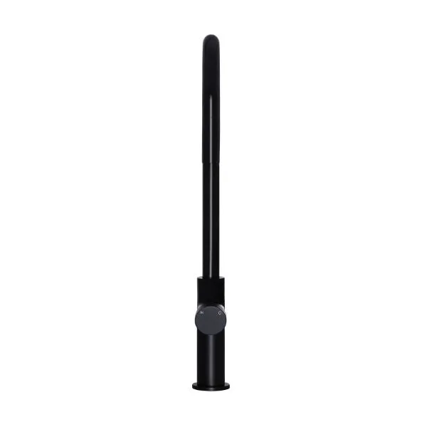 Meir Pinless Round Pull Out Kitchen Sink Mixer Tap Matte Black