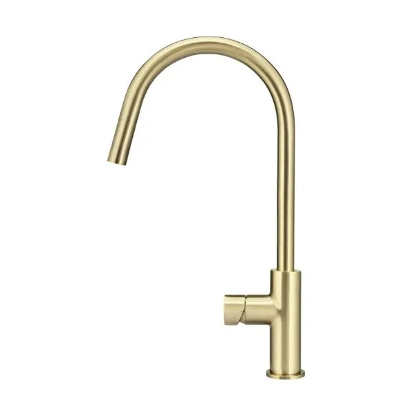 Meir Pinless Round Pull Out Kitchen Sink Mixer Tap Tiger Bronze