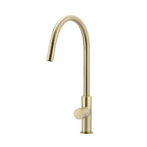Meir Pinless Round Pull Out Kitchen Sink Mixer Tap Tiger Bronze