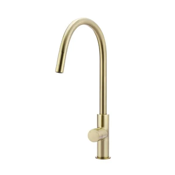 Meir Pinless Round Pull Out Kitchen Sink Mixer Tap Tiger Bronze