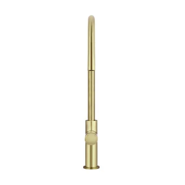 Meir Pinless Round Pull Out Kitchen Sink Mixer Tap Tiger Bronze