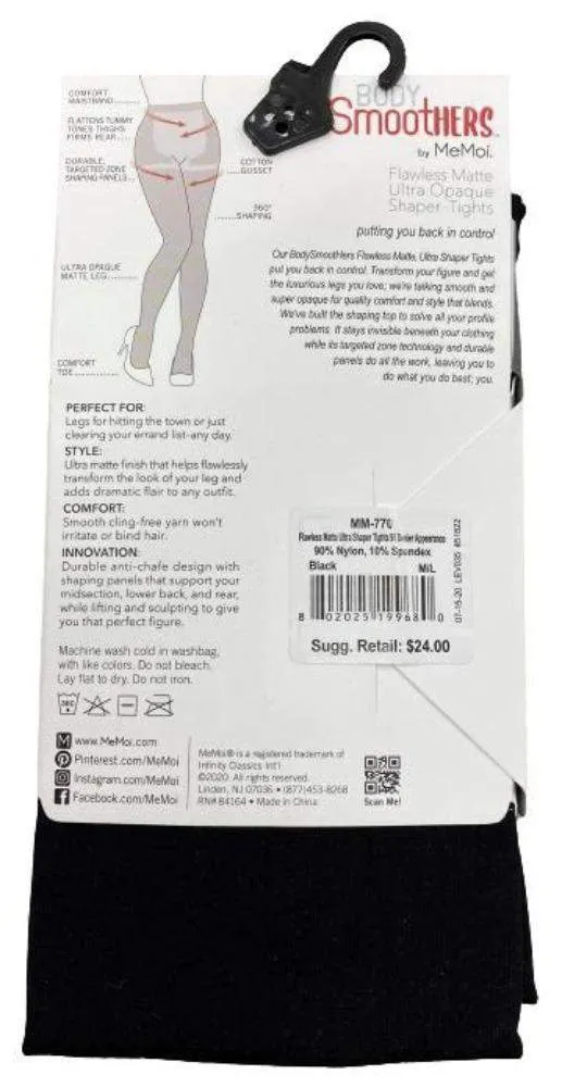 MM-770 MeMoi Flawless Matte Ultra Opaque Shaper - Tights 90 Denier Appearance