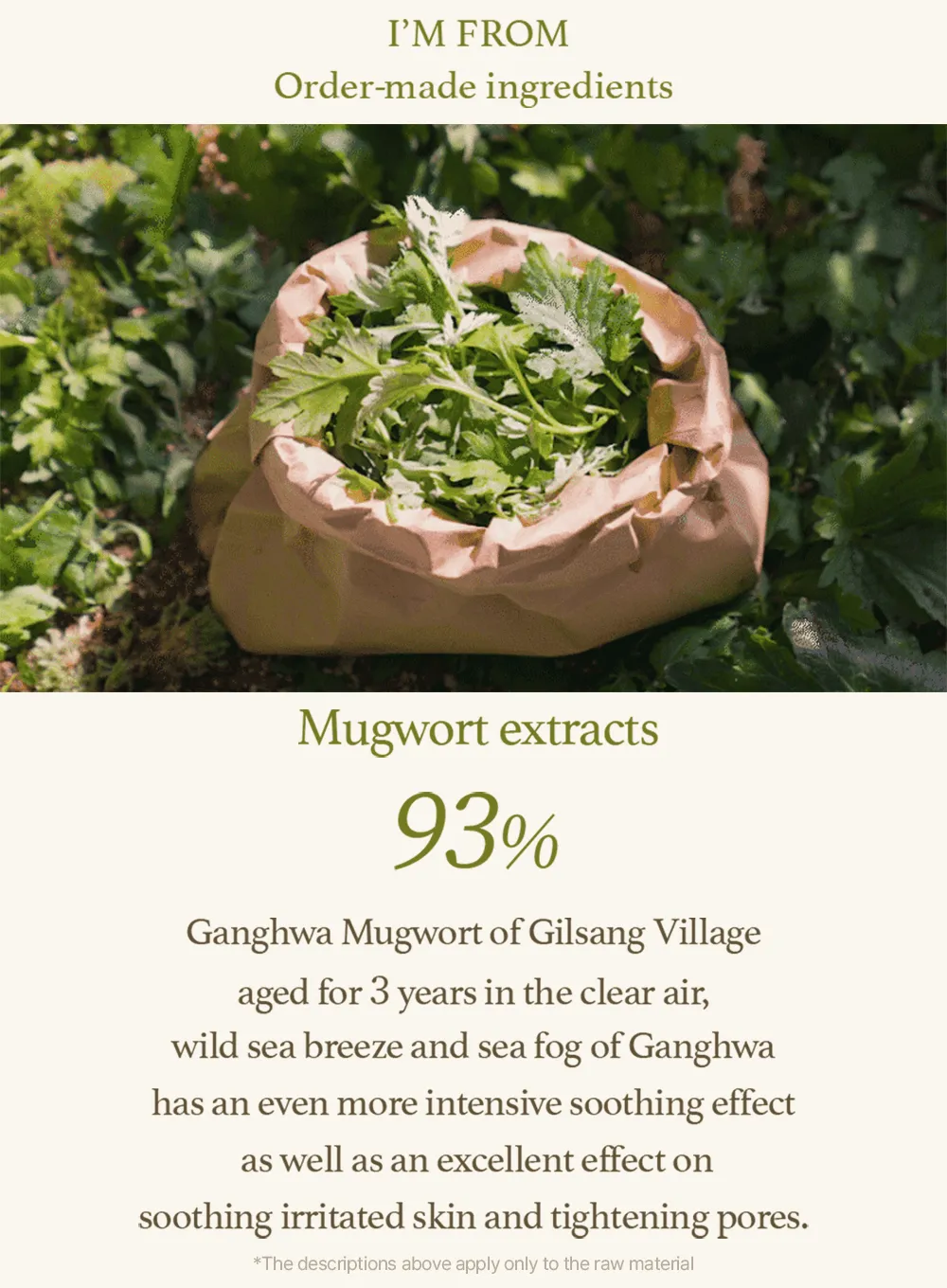 Mugwort Sheet Mask (23ml / 5ea)